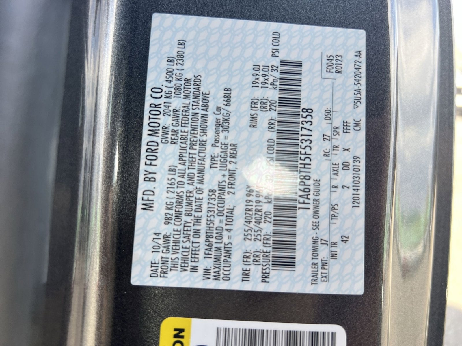 2015 Ford Mustang EcoBoost Premium