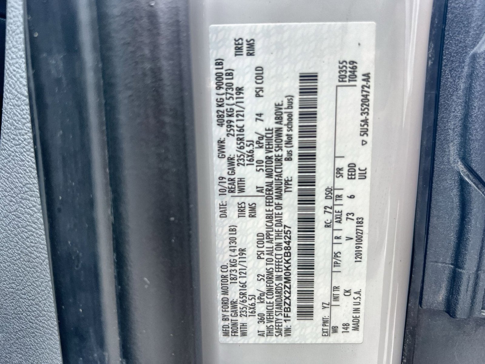2019 Ford Transit-350 XLT