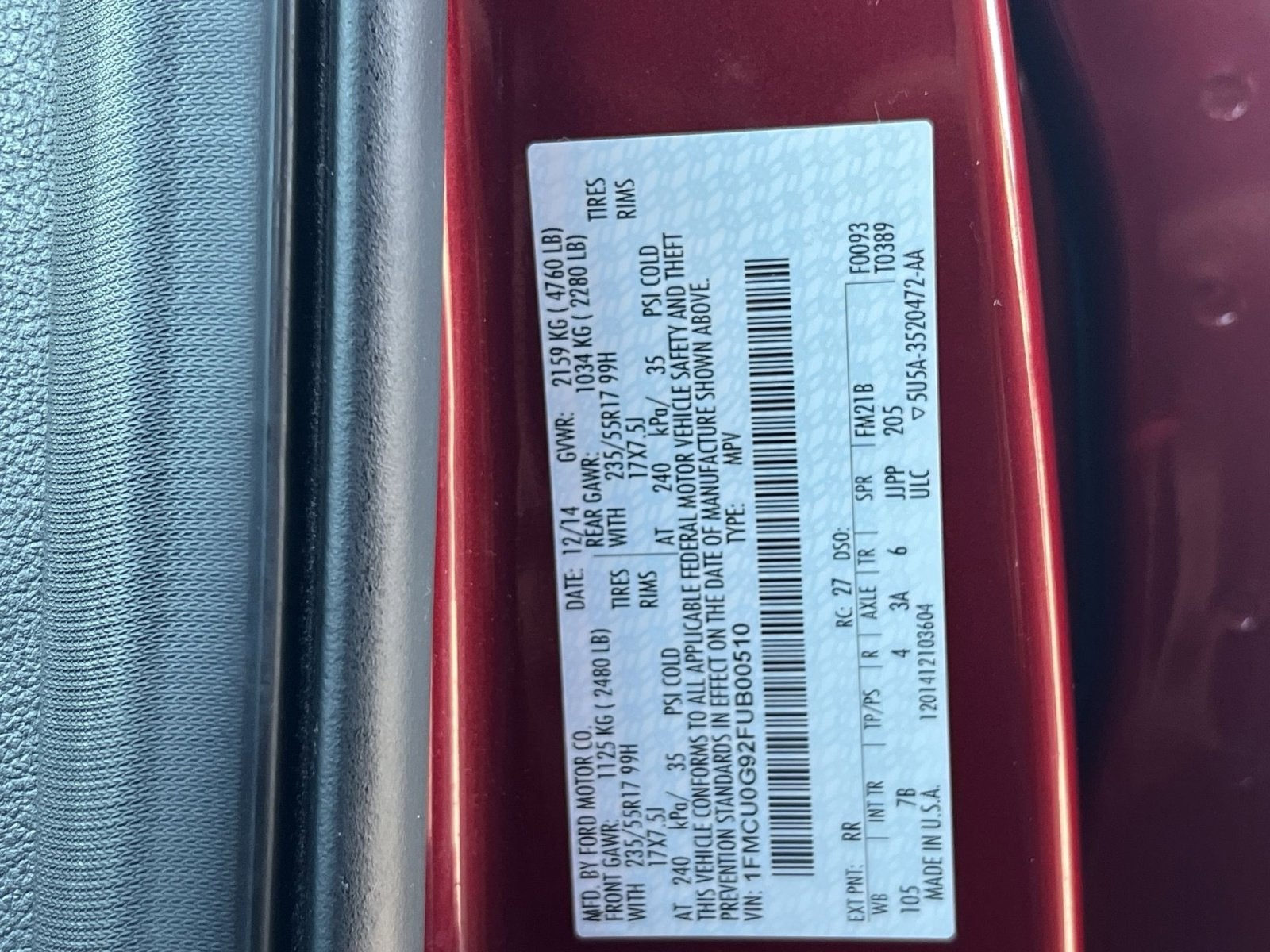 2015 Ford Escape SE