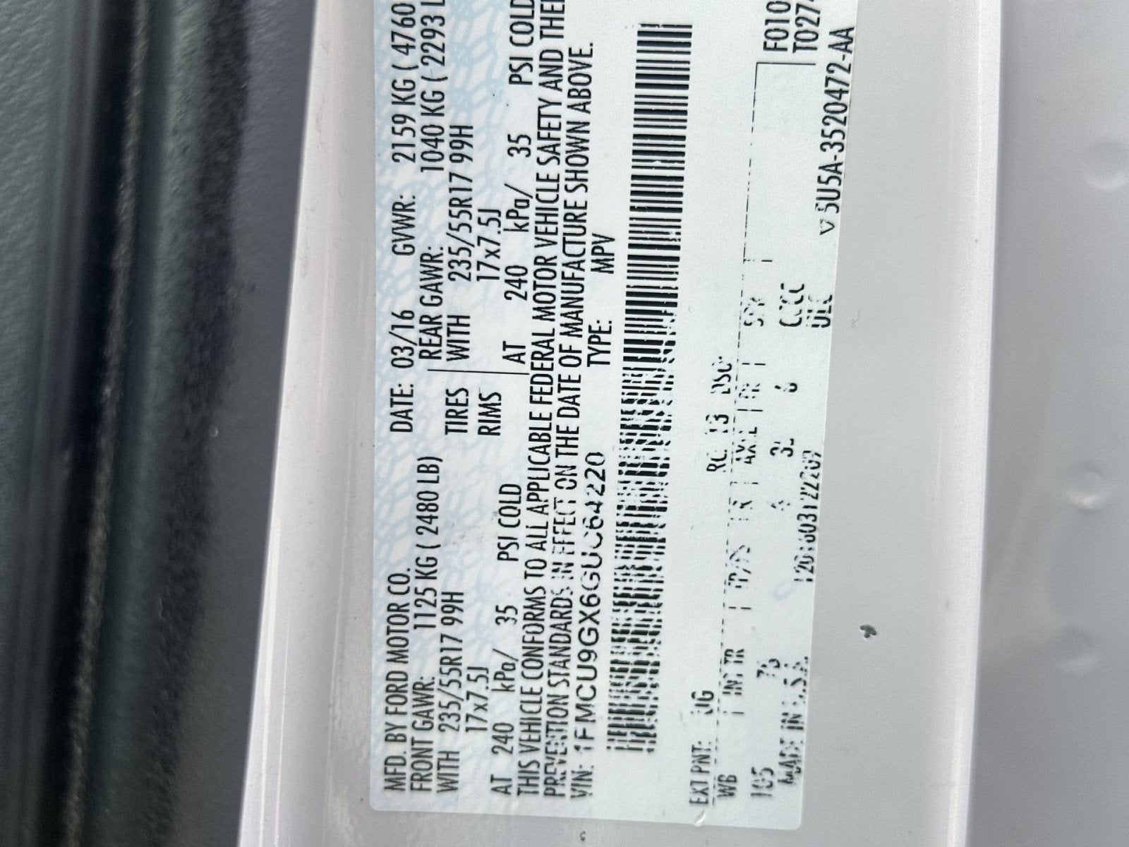 2016 Ford Escape SE