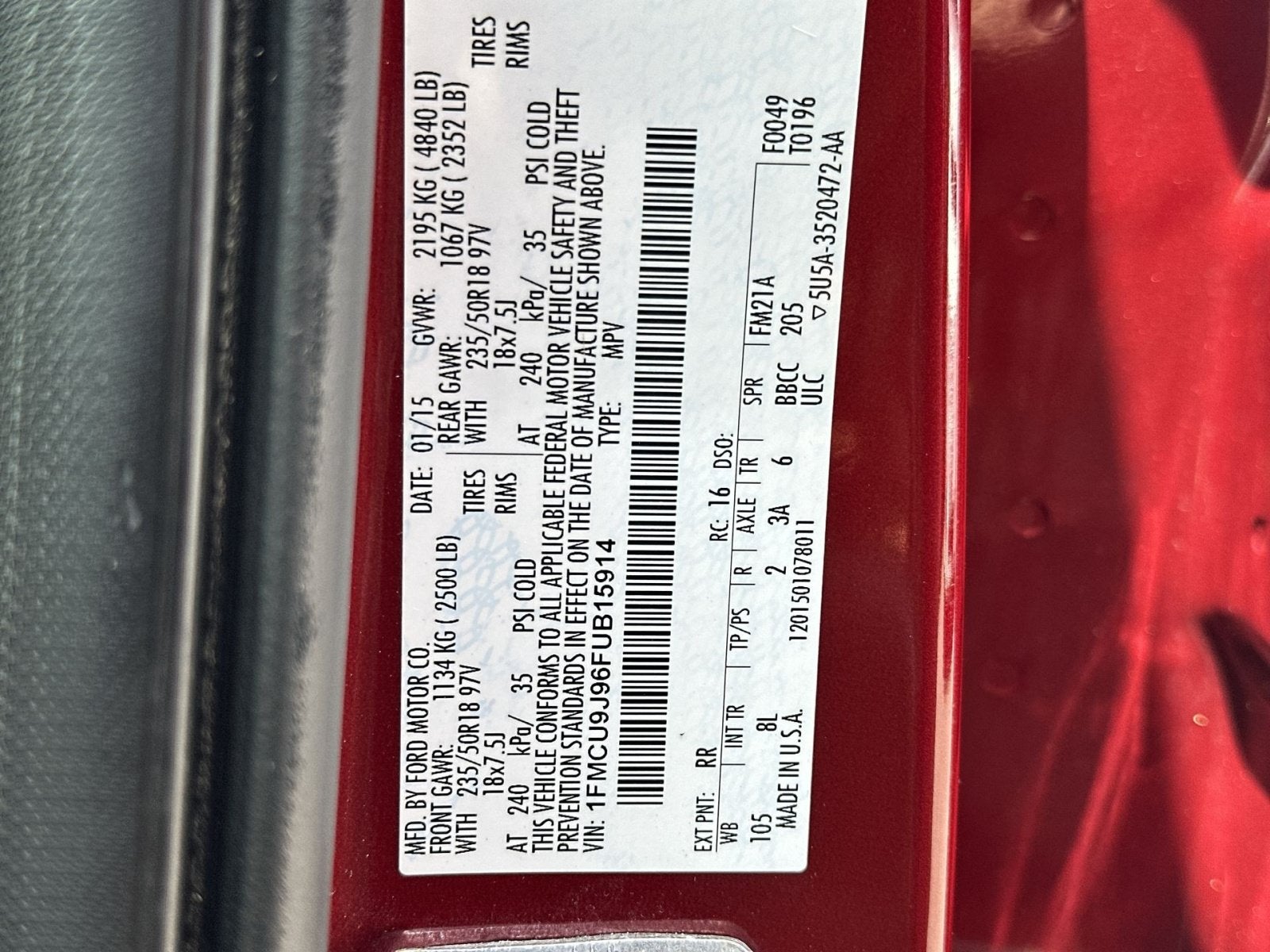 2015 Ford Escape Titanium