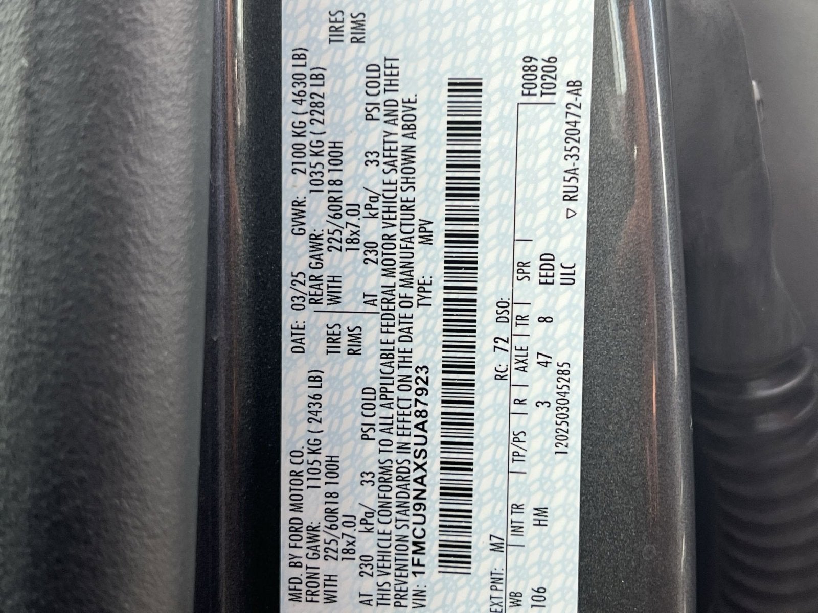 2025 Ford Escape ST-Line Select