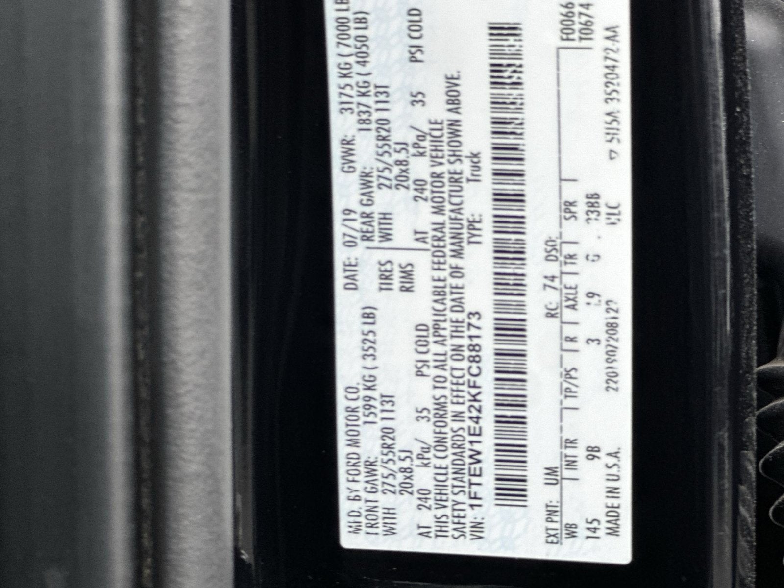 2019 Ford F-150 Platinum