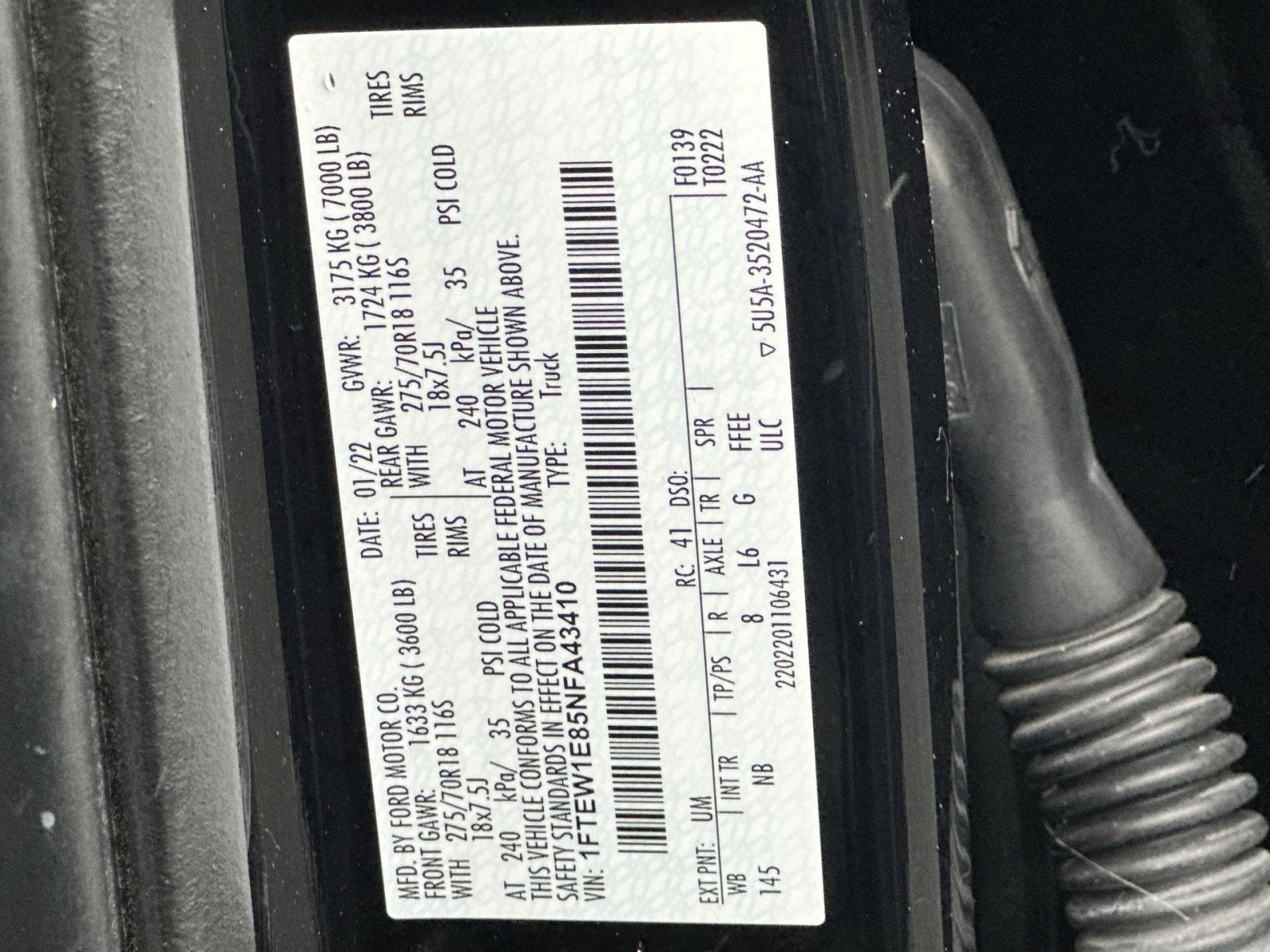 2022 Ford F-150 Tremor