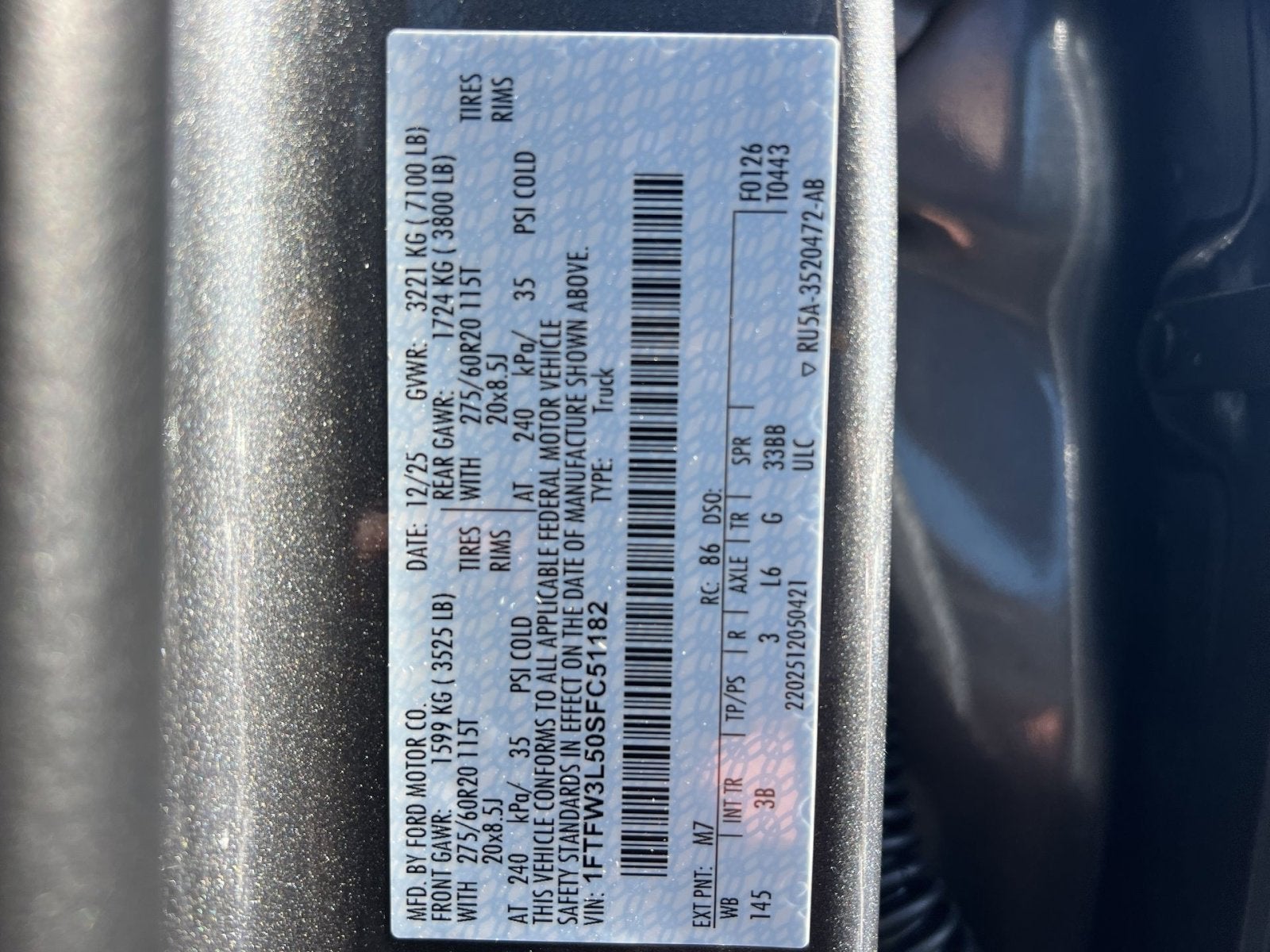 2025 Ford F-150 Black Widow Premium Lifted 4X4