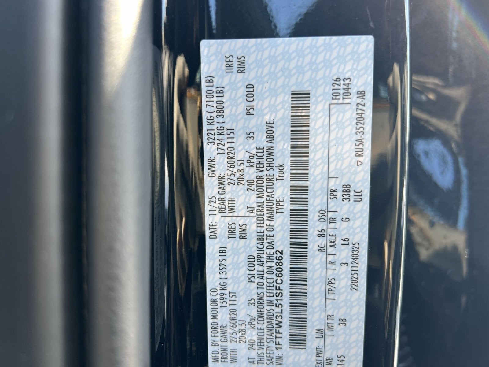 2025 Ford F-150 Black Widow Premium Lifted 4X4