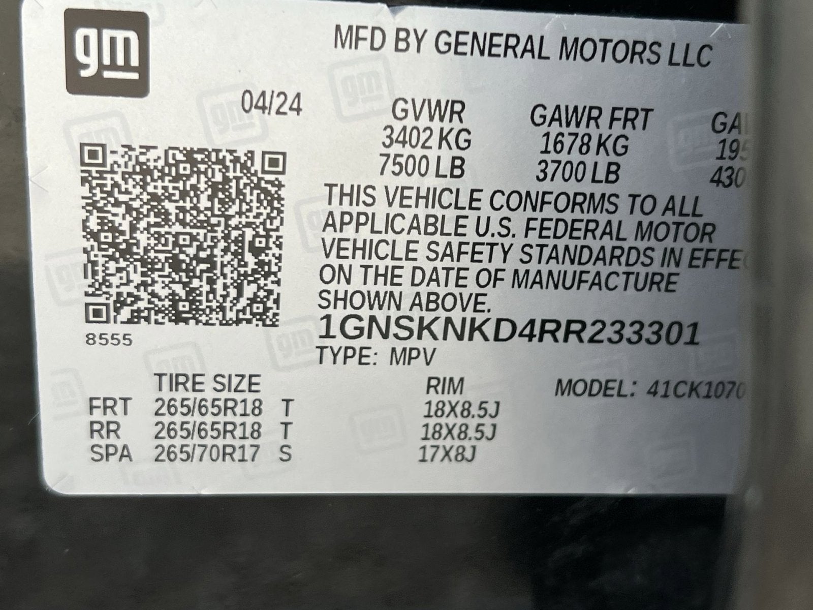 2024 Chevrolet Tahoe LT
