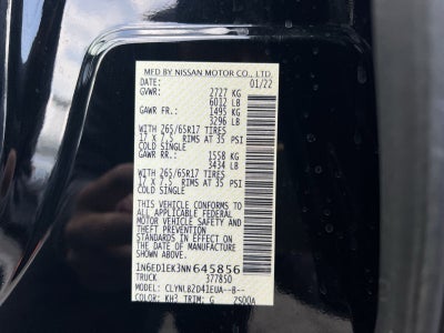 2022 Nissan Frontier SV