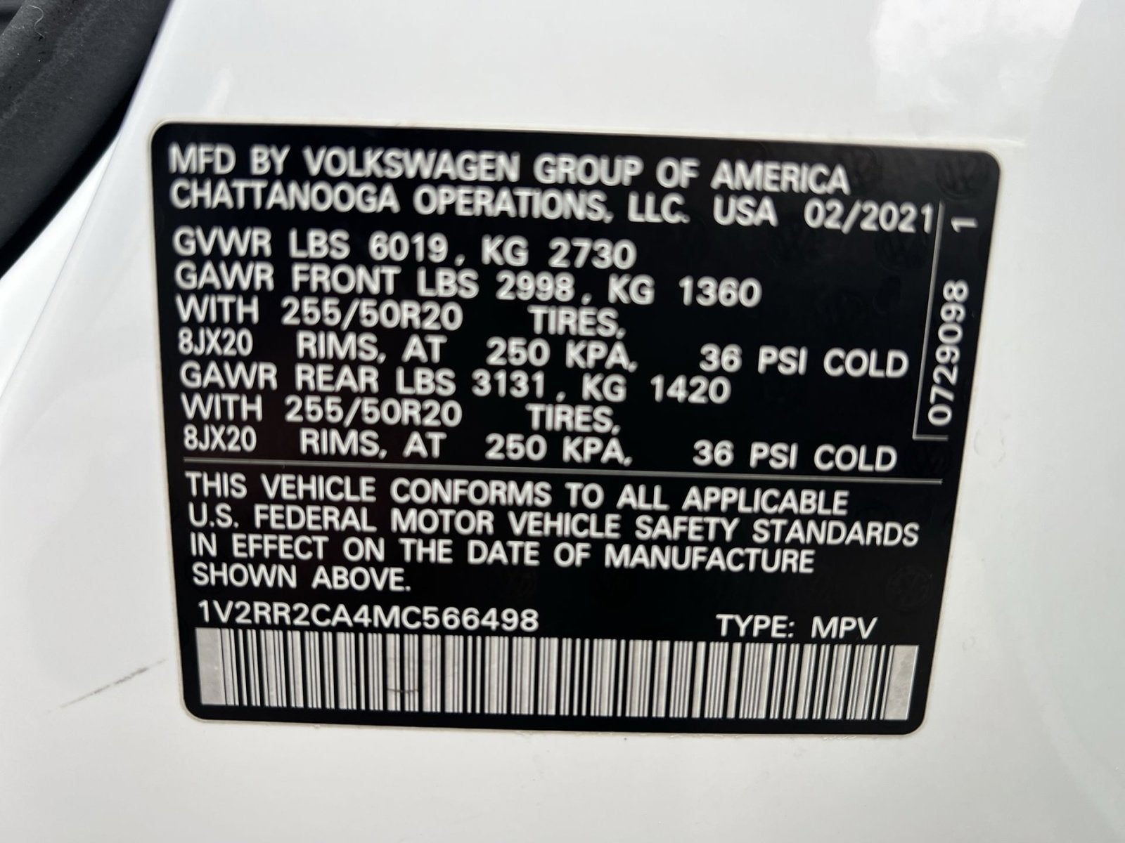 2021 Volkswagen Atlas 3.6L V6 SE w/Technology R-Line