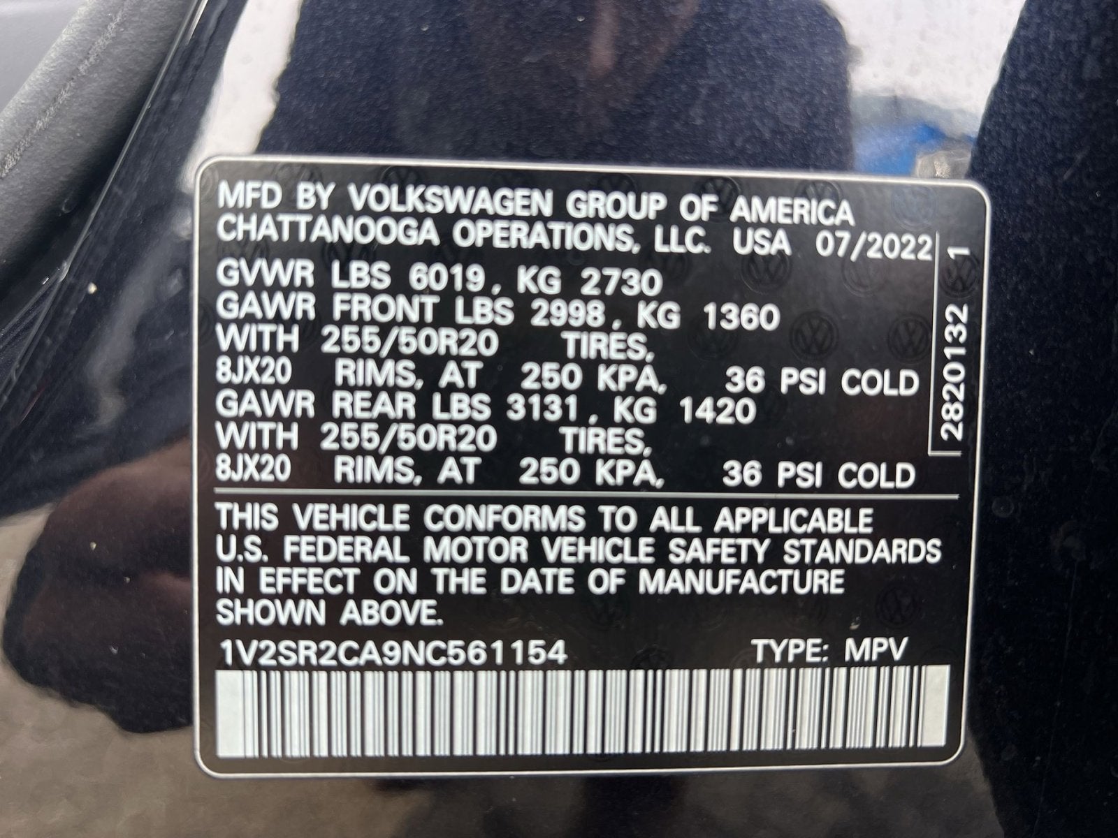 2022 Volkswagen Atlas 3.6L V6 SEL R-Line