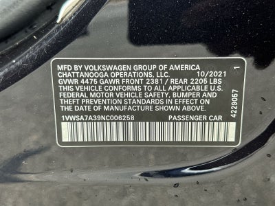 2022 Volkswagen Passat 2.0T SE