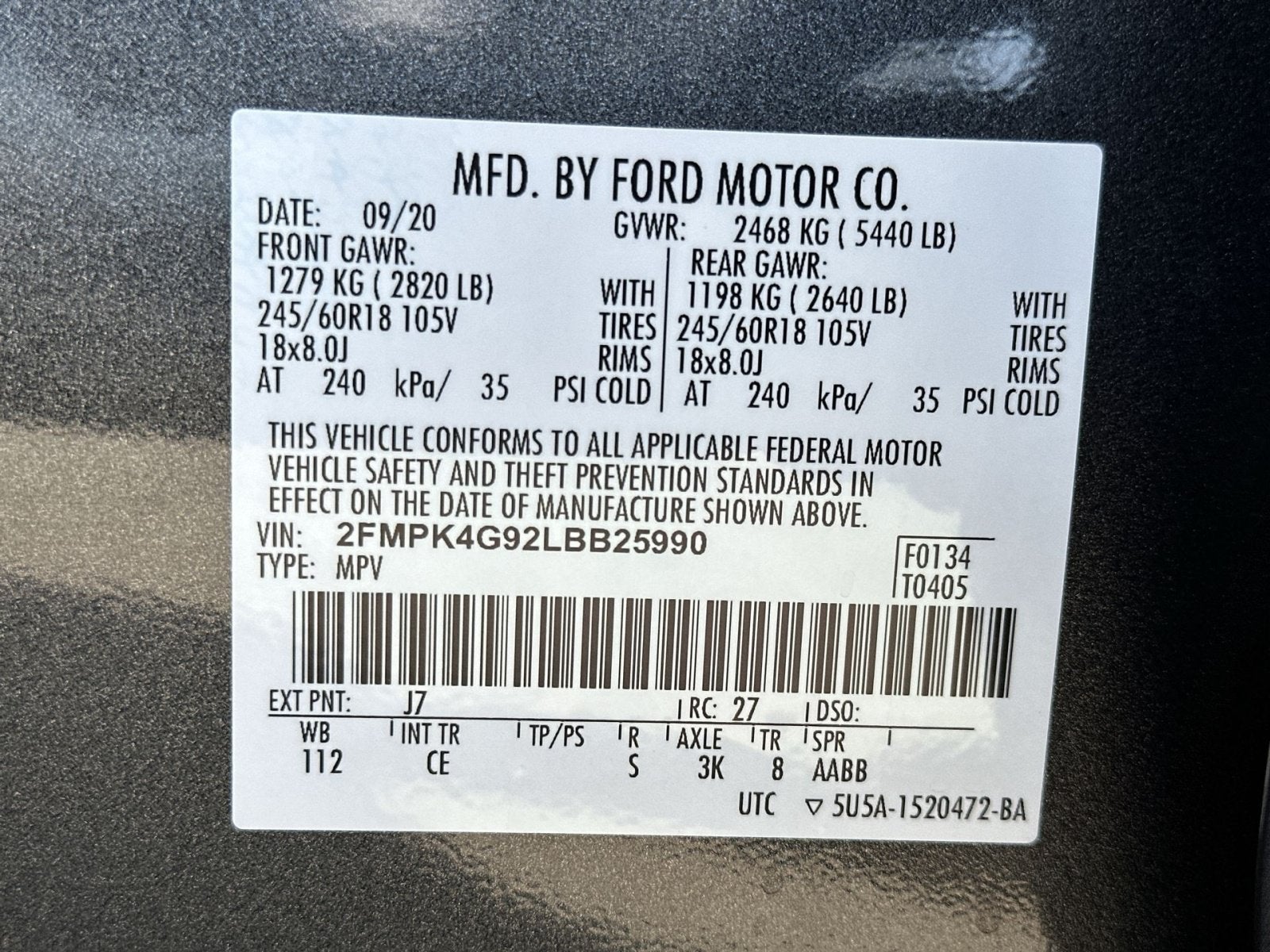 2020 Ford Edge SE