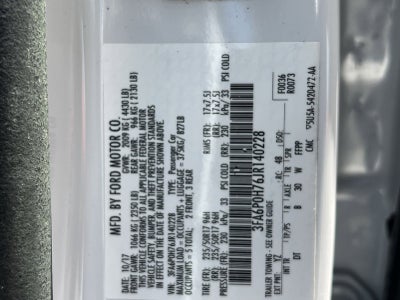 2018 Ford Fusion SE