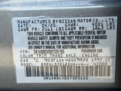 2025 Nissan Sentra SV