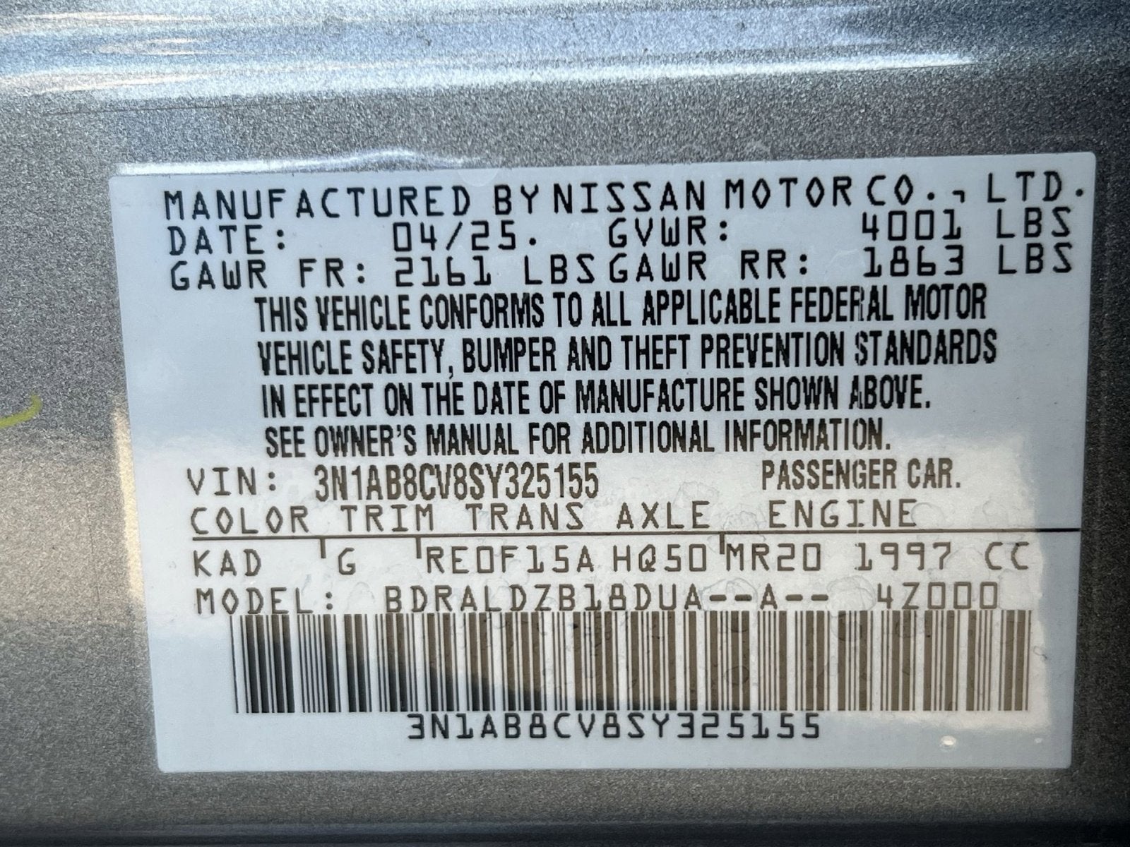 2025 Nissan Sentra SV