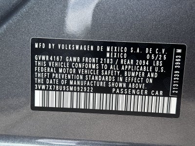 2025 Volkswagen Jetta 1.5T SE