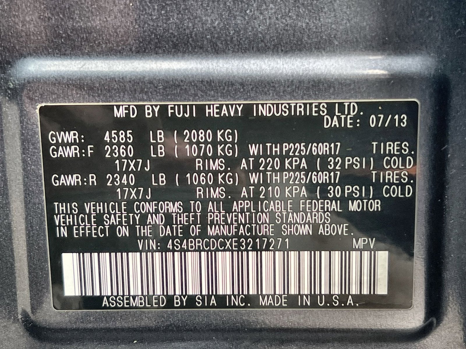 2014 Subaru Outback 2.5i Premium