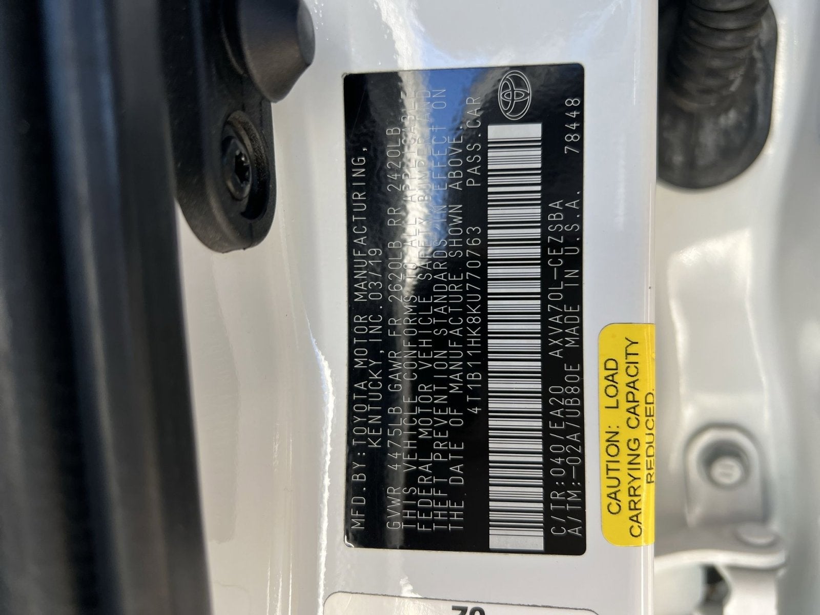 2019 Toyota Camry SE