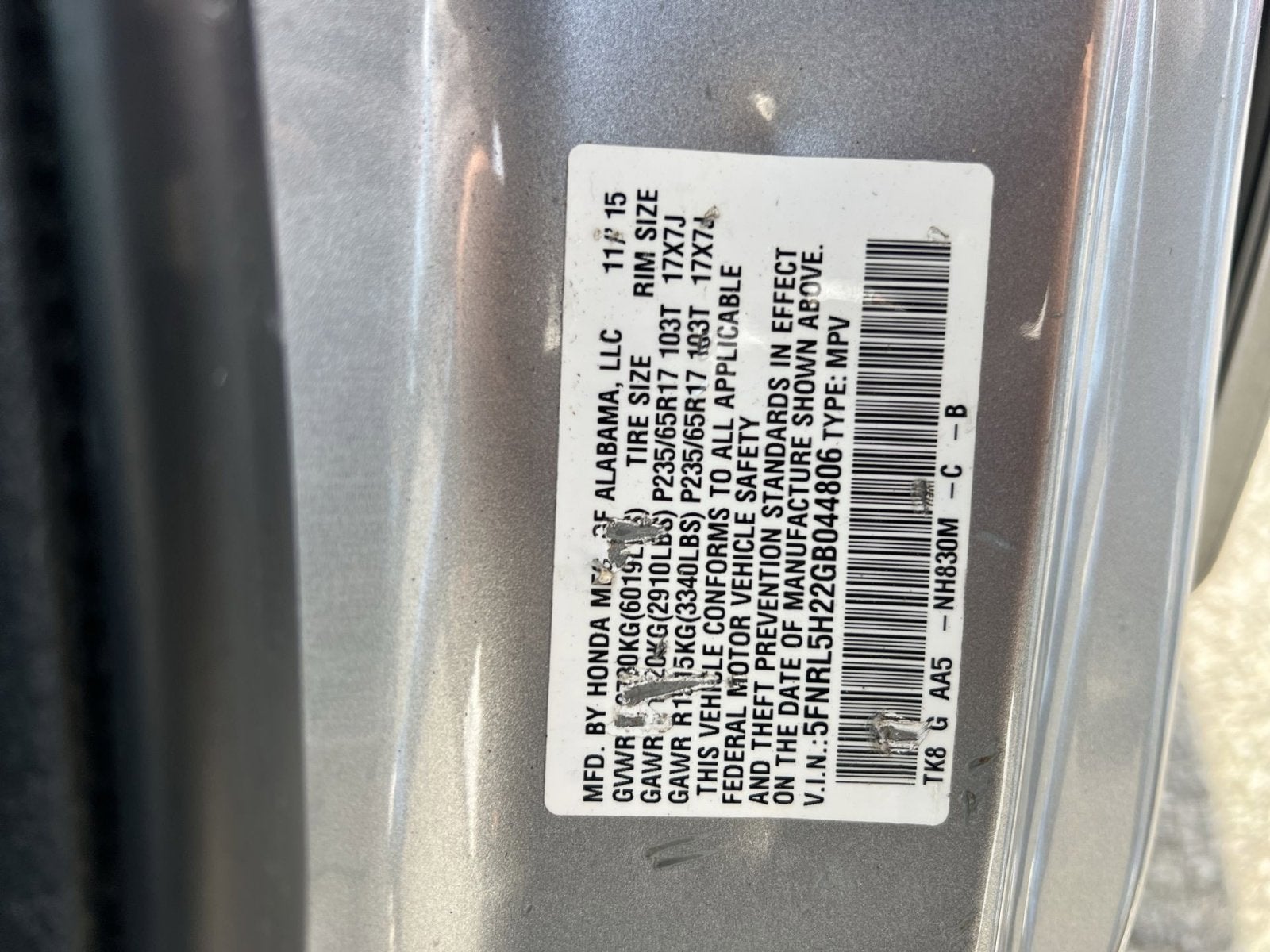 2016 Honda Odyssey LX