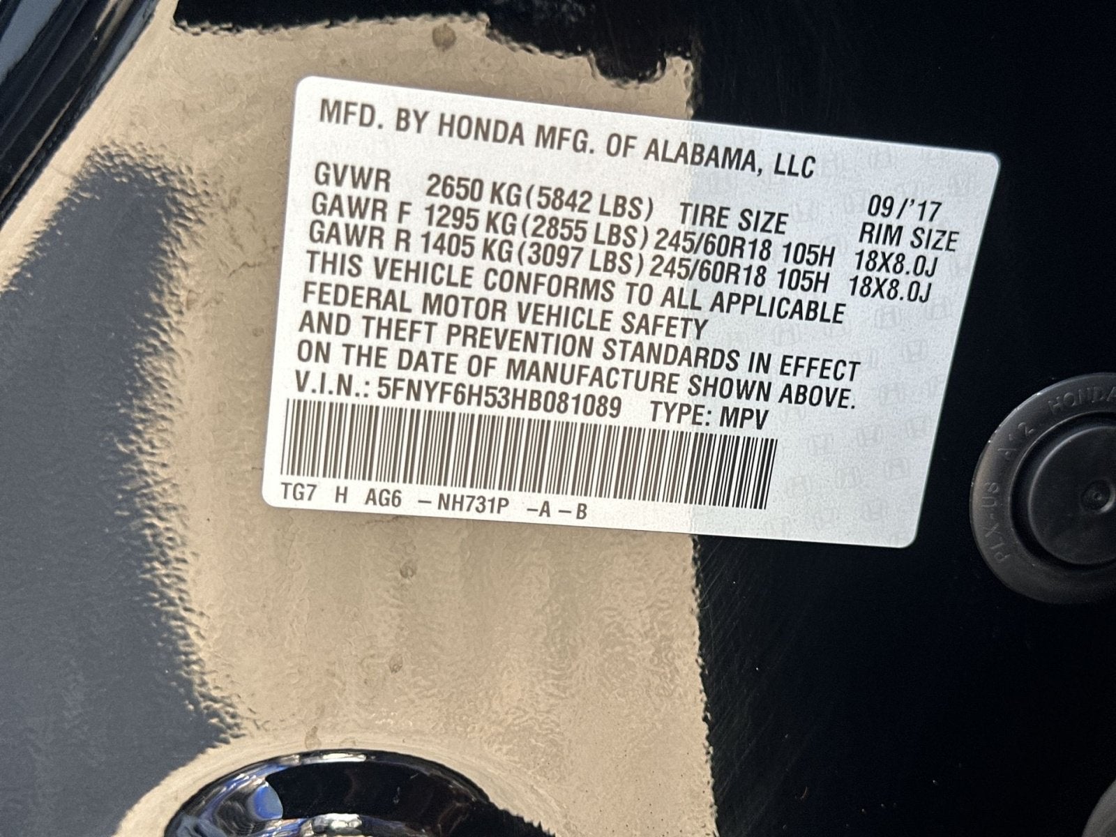 2017 Honda Pilot EX-L