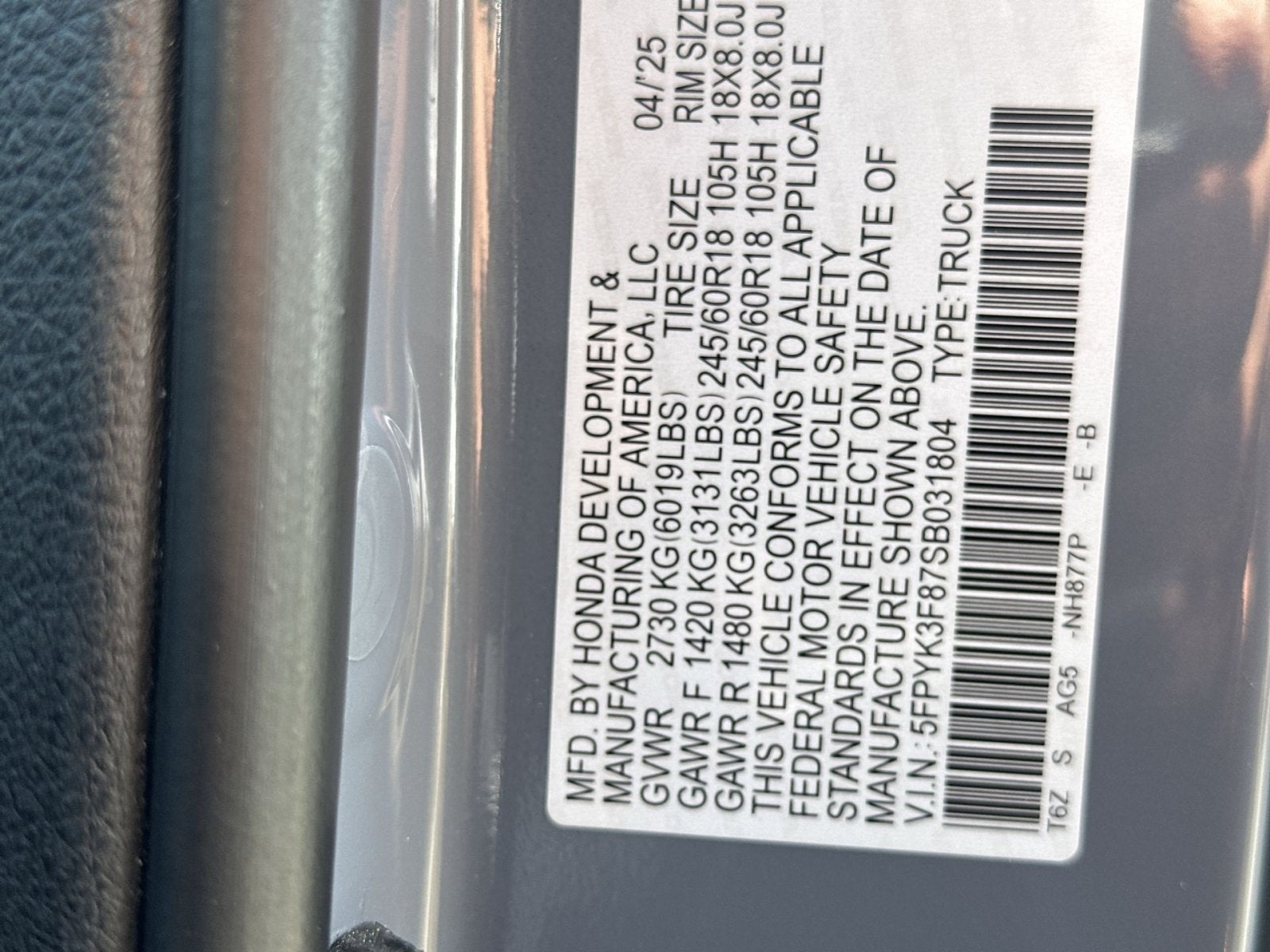 2025 Honda Ridgeline Black Edition