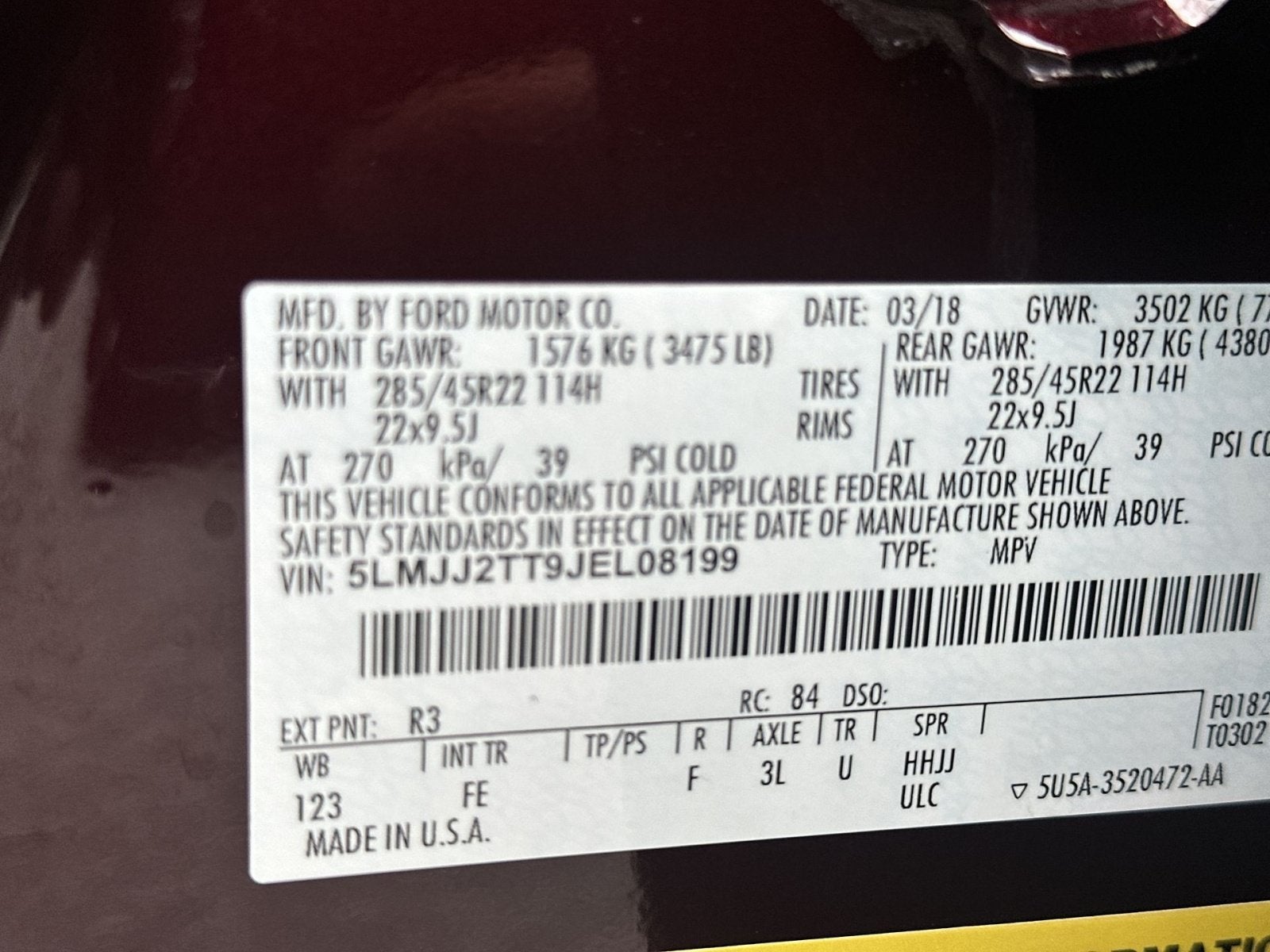 2018 Lincoln Navigator Black Label