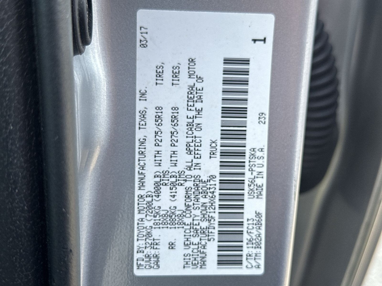 2017 Toyota Tundra SR5