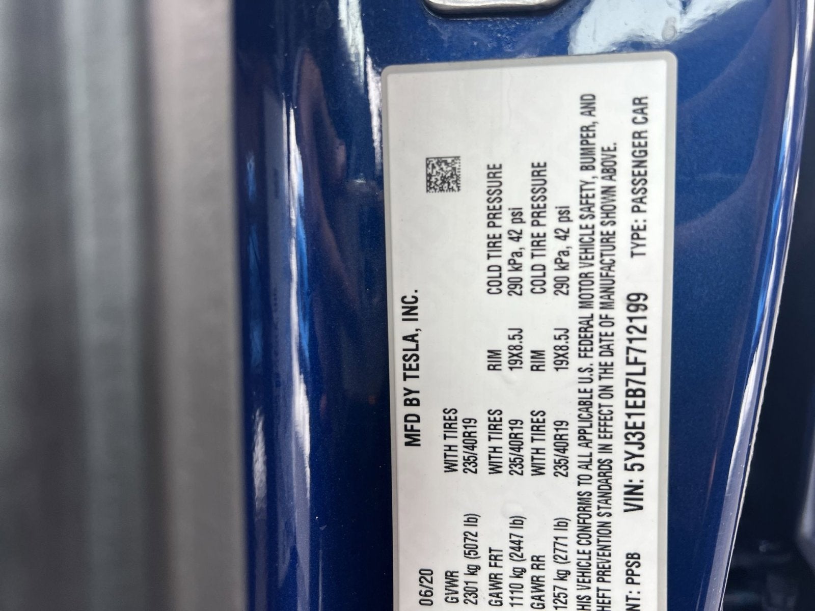 2020 Tesla Model 3 Long Range