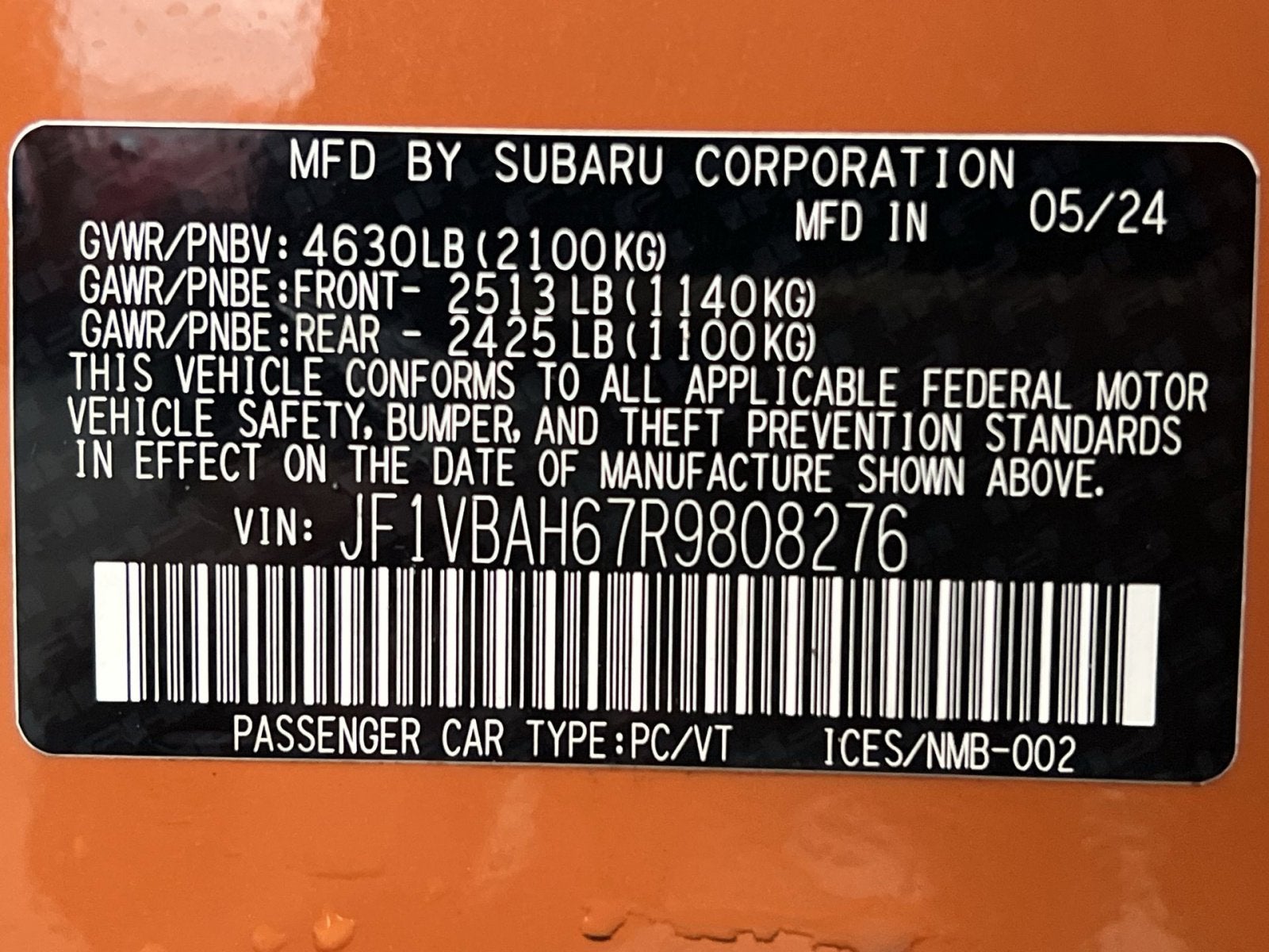 2024 Subaru WRX Premium