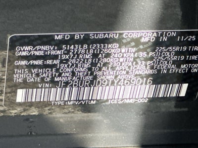 2026 Subaru Outback Touring XT