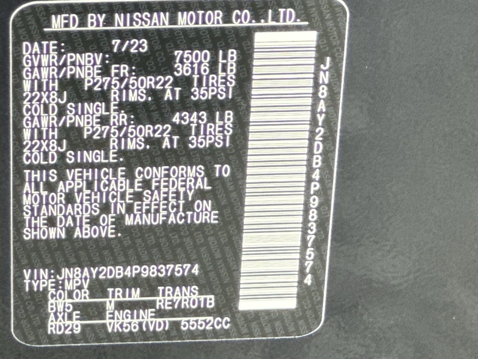 2023 Nissan Armada Platinum