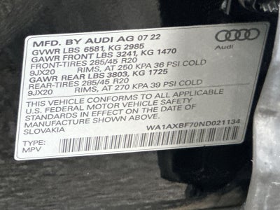 2022 Audi Q7 55 Premium