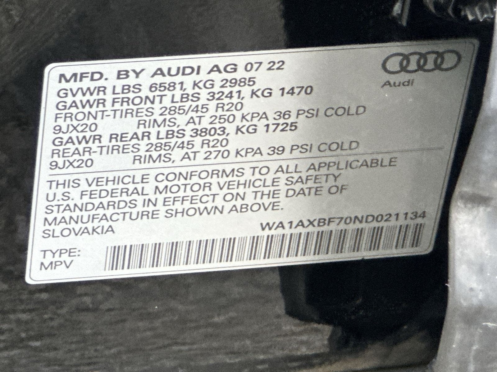 2022 Audi Q7 55 Premium