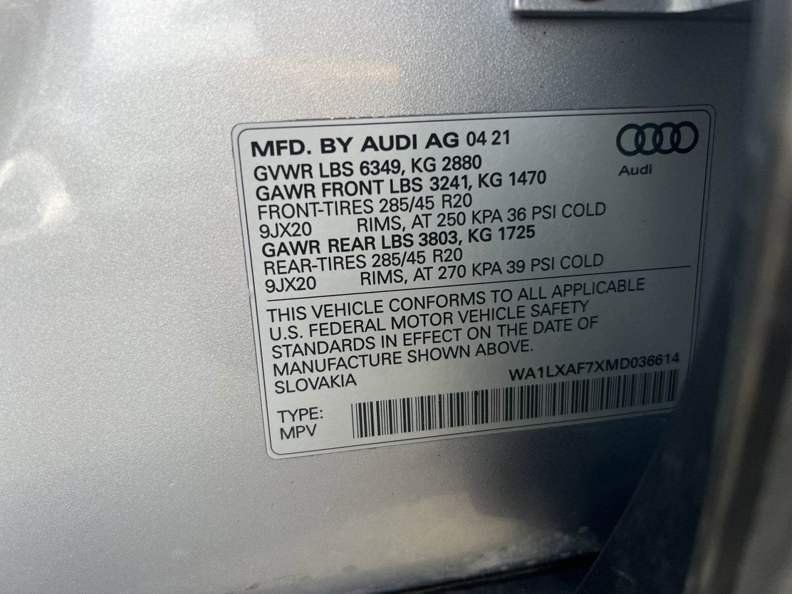 2021 Audi Q7 55 Premium Plus