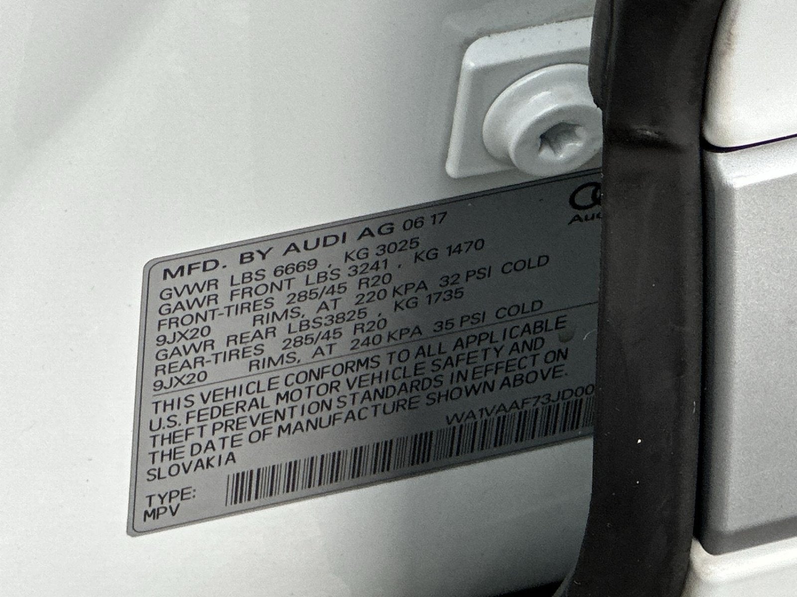 2018 Audi Q7 3.0T Prestige