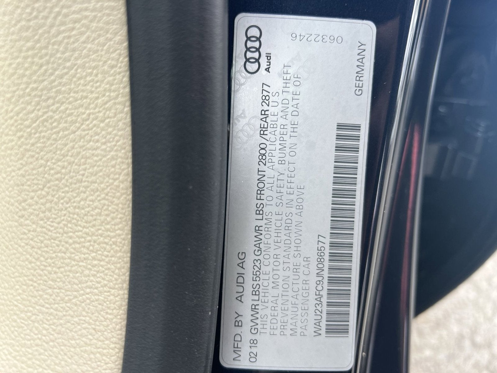 2018 Audi A7 3.0T Prestige